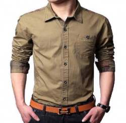 Men Brown Full Sleeve Shirts
