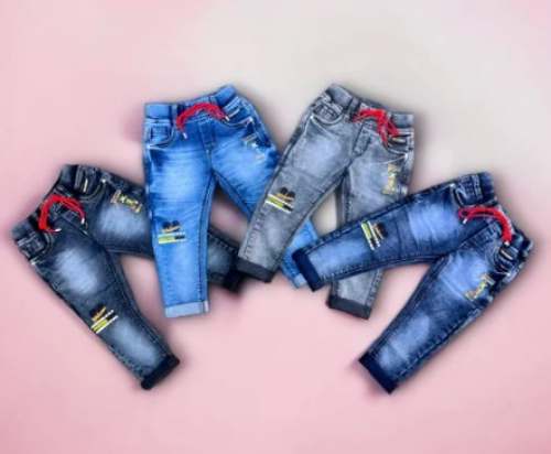 Kids Boys Fancy Feded Jeans  by Baby World