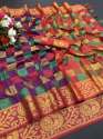 Banarasi Jacquard Cotton Silk Saree thumb 10