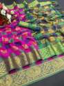 Banarasi Jacquard Cotton Silk Saree thumb 7