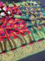 Banarasi Jacquard Cotton Silk Saree thumb 8