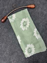 Chinon silk printed saree with siroski diamond work 