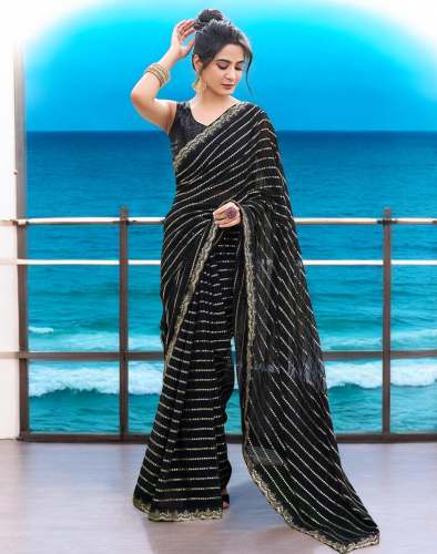 Embroidered Party Wear Fancy Saree