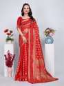 Georgette weaving work saree with blouse