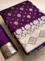 Kanjivaram Banarasi Silk Saree thumb 10