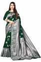  Kanjivaram Silk Copper Zari Brocade Saree thumb 1