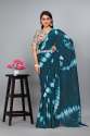 Moss Chiffon Shibori Print Saree thumb 3