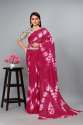 Moss Chiffon Shibori Print Saree thumb 4