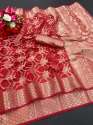 Organza Silk Banarasi Zari Saree thumb 1