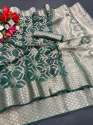 Organza Silk Banarasi Zari Saree thumb 5