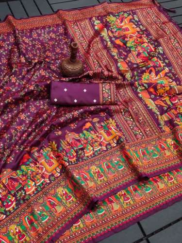 Pashmina Silk Saree With Designer Blouse 
