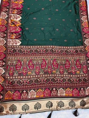 Pashmina Weaving Work Saree With Designer Blouse Piece