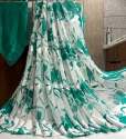 Pure Georgette Satin Patta Saree thumb 2