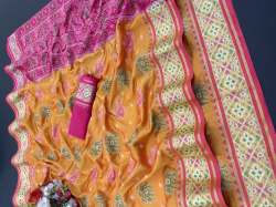 Pure Patola Jacquard Silk Saree With Blouse 