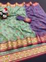 Pure Patola Silk Woven Jacquard Saree With Blouse thumb 3