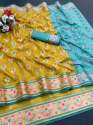 Pure Silk Jacquard Patola Silk Saree With Blouse thumb 2