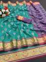 Pure Silk Jacquard Patola Silk Saree With Blouse thumb 3