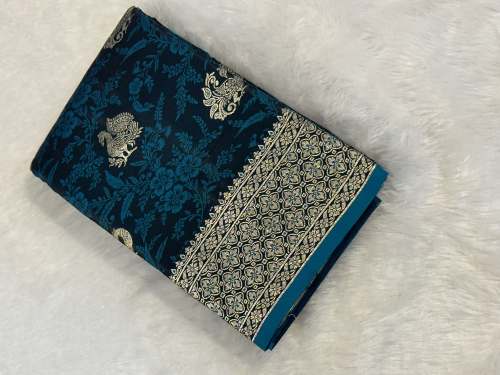 Satin Banarasi Silk Woven Saree With Blouse