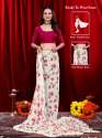 Women's Ready-to-wear Floral Printed Georgette Saree thumb 4