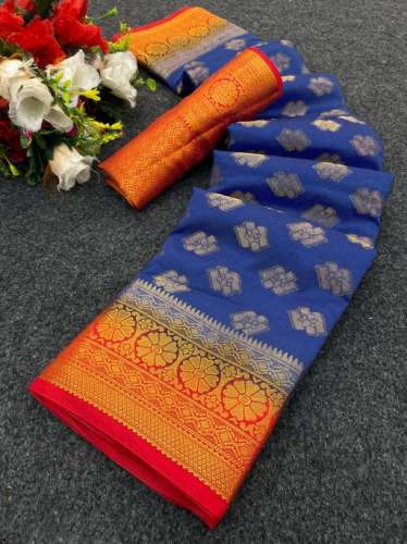  Woven Kanjivaram Jacquard Nylon Silk Sarees