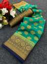  Woven Kanjivaram Jacquard Nylon Silk Sarees thumb 3