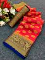  Woven Kanjivaram Jacquard Nylon Silk Sarees thumb 4