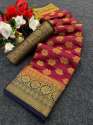  Woven Kanjivaram Jacquard Nylon Silk Sarees thumb 6
