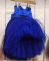 Dark Blue Party Wear Kids Girls Frock