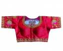 women-red-embroidered-readymade-blouse