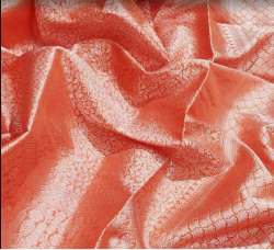 Banarasi Orange Silk Saree For Women