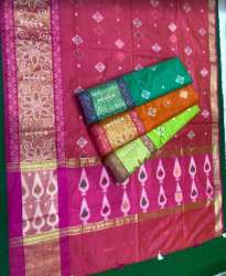 Cotton Handloom Pink Saree For Women