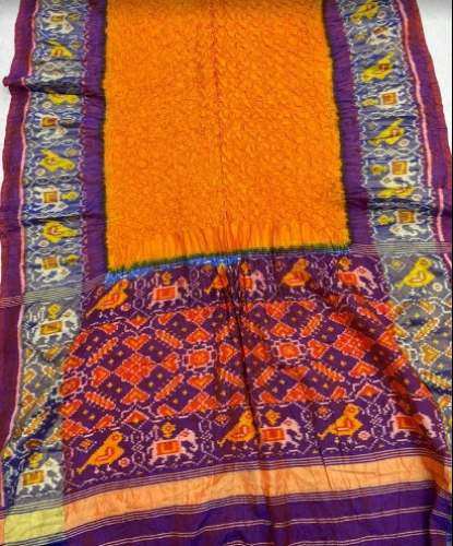 New Collection Orange Patola Saree by Srikala Saree House