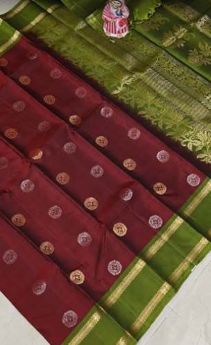 Fancy Marron Saree For Women by Sridevi Sarees And Boutique