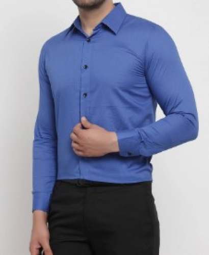 Men Formal Blue Shirts For Office Wear