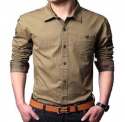 Regular Wear Men Plain Cotton Shirts
