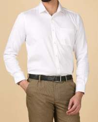 Men Regular Fit And Full Sleeve White Cotton Shirts