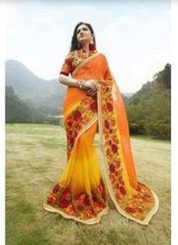 Heavy Embroidery border saree