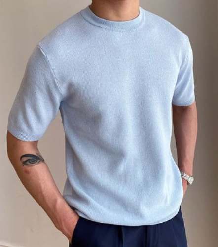 Men Classic Knitted T shirts by Shree Shankar Fashion