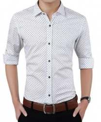 Men Classic Dotted Cotton Shirts