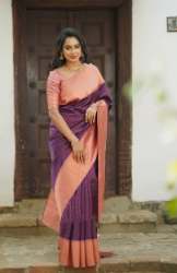 Double Color Fancy Pure Soft Silk Sarees