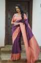 Double Color Fancy Pure Soft Silk Sarees thumb 4