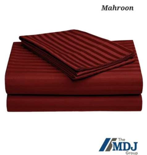 Satin Stripe Bed Sheets For Hotel   by Navya Enterprise