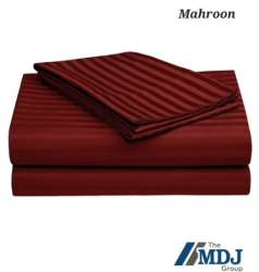 Satin Stripe Bed Sheets For Hotel  