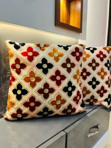 Multicolor Heavy Soft Velvet Cushion Cover  by GNK Enterprises
