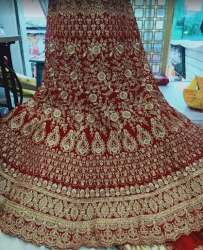 Red Velvet Wedding Lehenga Choli