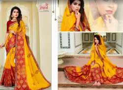Multi Color Embroidery Saree For Women