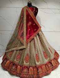New Collection Heavy Embroidery Velvet Bridal Lehenga Choli