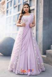 Ready To Wear Lavender Lehenga Choli With Jacket