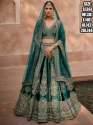 Velvet Heavy Embroidery Work Wedding Lehenga Choli