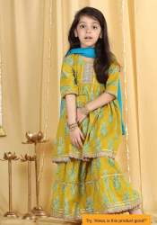 Kids Cotton Printed Sharara Suit